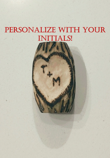 Custom Personalized Natural Wood Loc Bead, Wooden Dreadlock Dread Hair Braid Jewelry