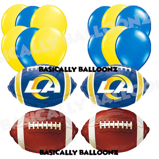 Super Bowl 2022 56 Los Angeles Rams Football Balloon Bouquet, Balloons, Mylar Balloon, Super Bowl Party