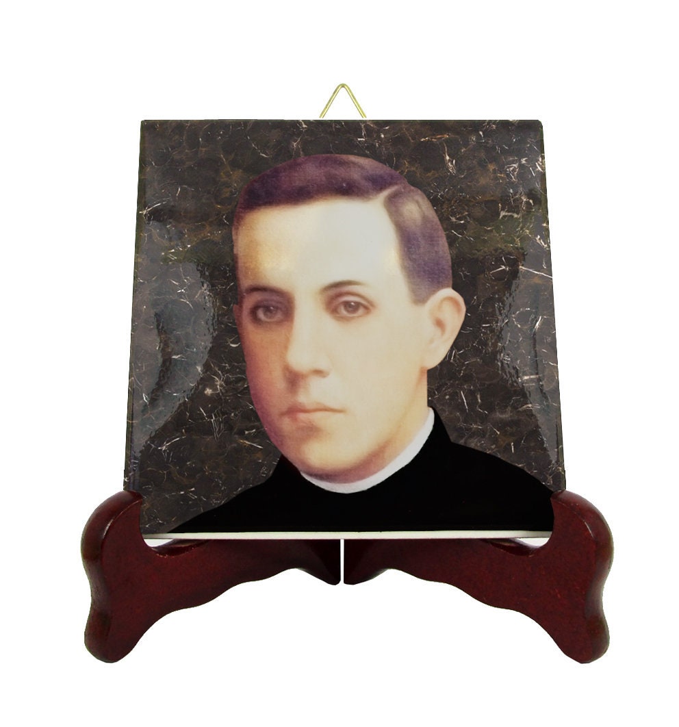Blessed Miguel Pro Icon On Ceramic Tile - Catholic Saints Serie Agustn Saint Mexican Cristero
