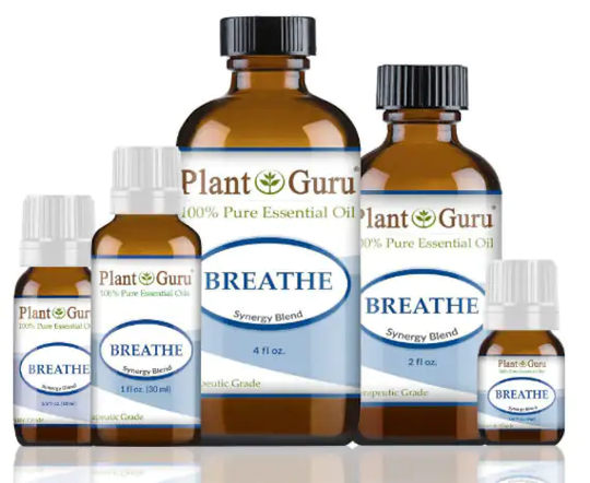Breathe Essential Oil Blend 100% Pure Therapeutic Grade For Sinus, Allergies, Respiratory Congestion, Cough Cold, Flu, Aromatherapy