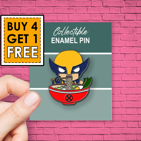 Wolverine Ramen Enamel Pin Kawaii Superhero Pins Hat Lapel Badge