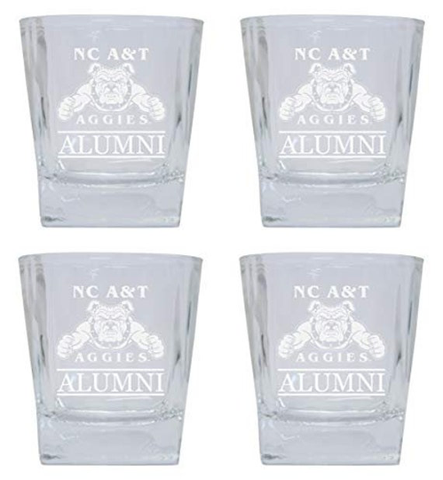 North Carolina A&t State Aggies, Etched Alumni Shooter Glass Tumbler
