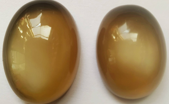 Excellent Genuine Brown Moonstone {Petrol Color}Cabochon Oval Smooth, Hand Polish Flatback Semi Transparent 18x25x9mm-Aaa&16x22x10mm-Aaa+