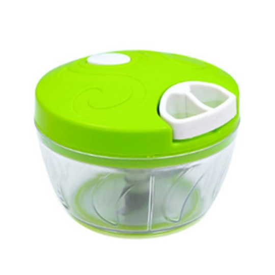 Manual Hand held Food Chopper for Vegetable Fruits Nuts Onions Chopper Hand Pull Mincer Blender Mixer Food Processor - Green
