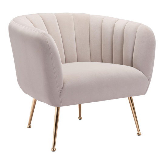 Velvet Channel Back Garrett Upholstered Chair: Gray by World Market