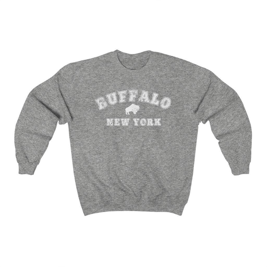 Buffalo Ny Logo Unisex Heavy Blend Crewneck Sweatshirt