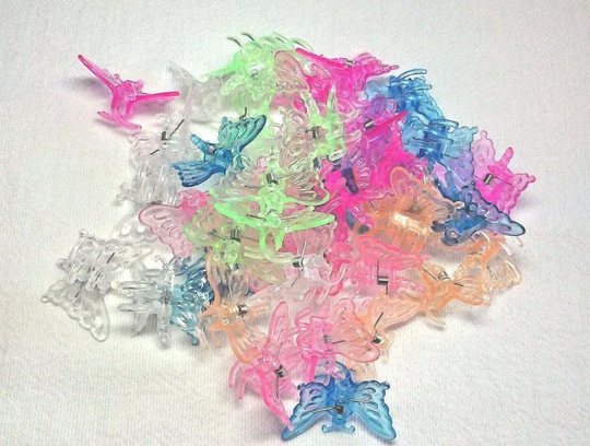 10 Assorted Beatle, Butterfly, & Dragonfly Orchid Clips