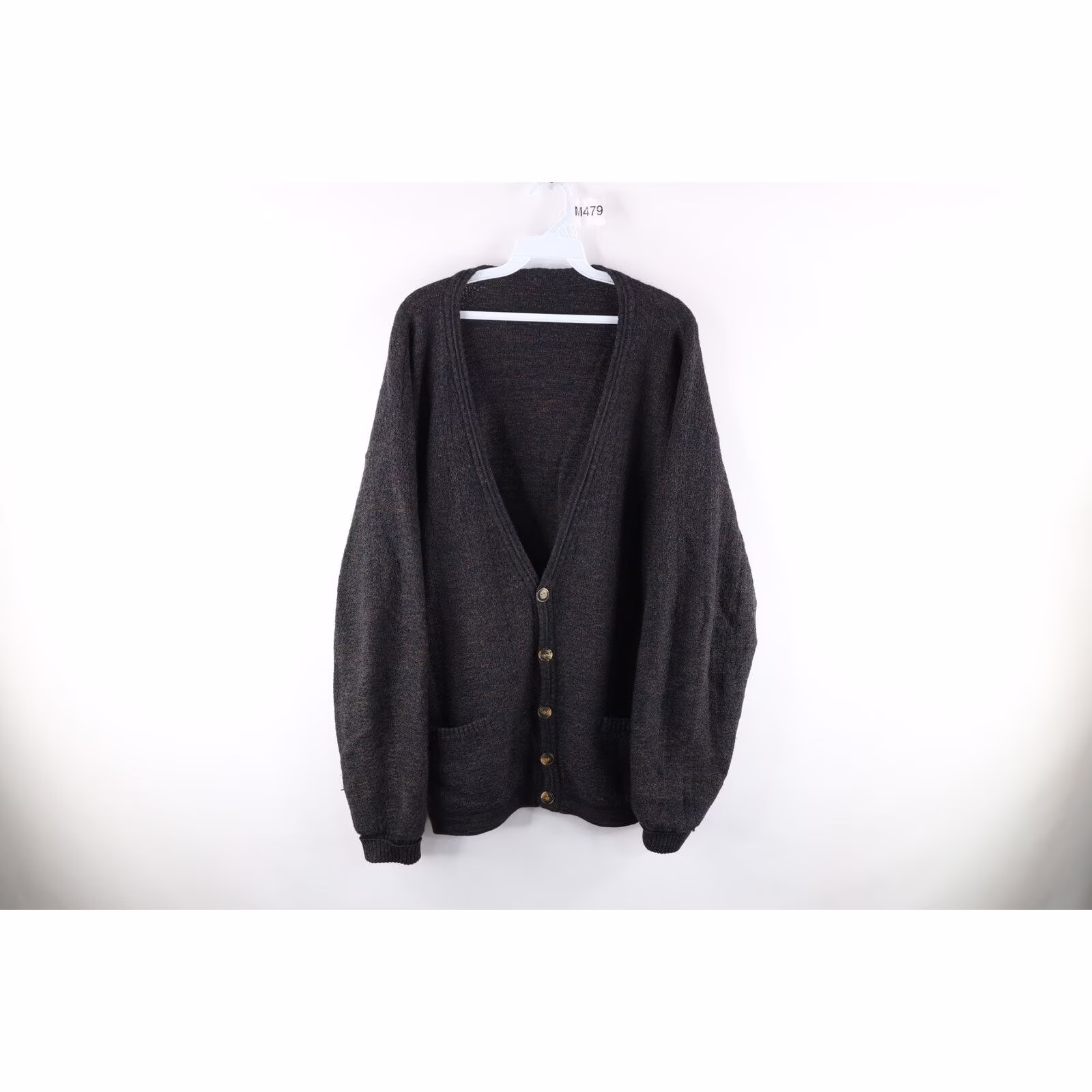 90S Grunge Mens 2xl Wool Blend Knit Kurt Cobain Cardigan Sweater Rainbow, Sweater