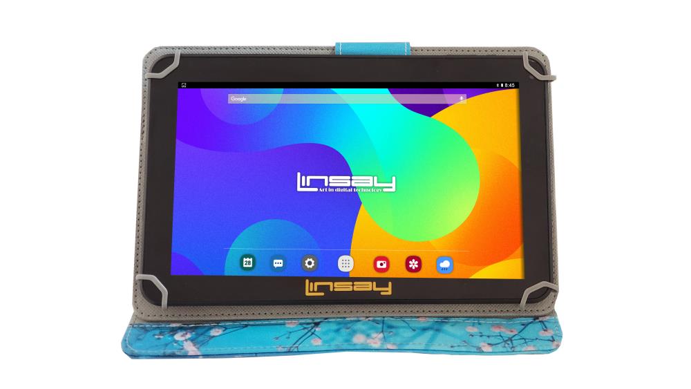 LINSAY 10.1-in Wi-Fi Only Android 10 Tablet with Accessories with Case Included Type Cover Included Marble | F10PCMF