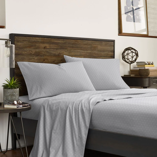 WestPoint Home IZOD Brights Blake Sheet Full 200-Thread Count Cotton Blend Gray Bed Sheet Polyester | 028828407450