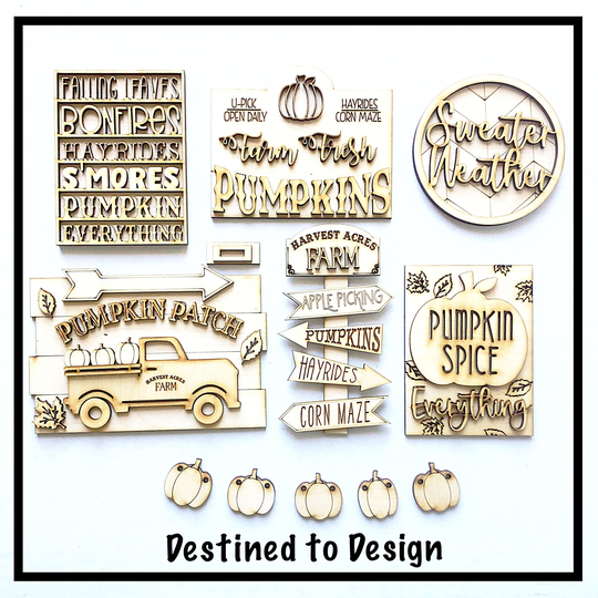 Fall Pumpkins Tier Tray Kit