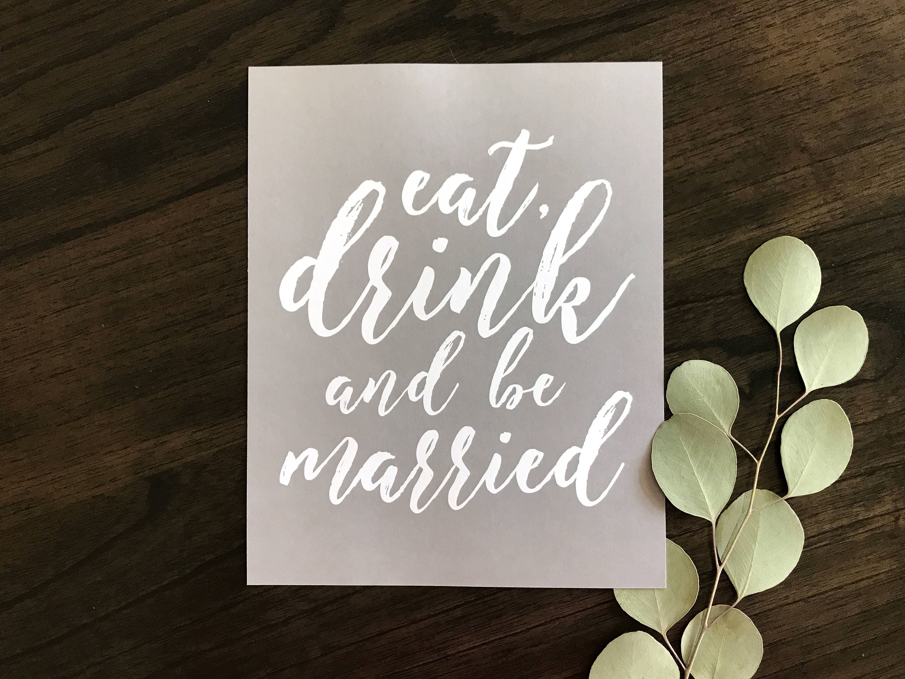 Natural Beauty Modern Wedding Decor Sign | Inviting Script Font Signs