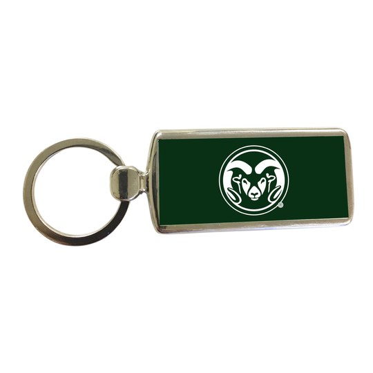 R and R Imports Colorado State Rams Metal Keychain
