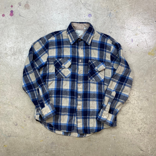 Vintage 1980S 90S Penfield Wool Blend Trail Button Down Shirt Sz Large