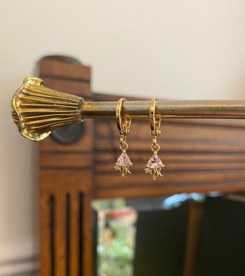 Jellyfish Huggie Hoop Earrings