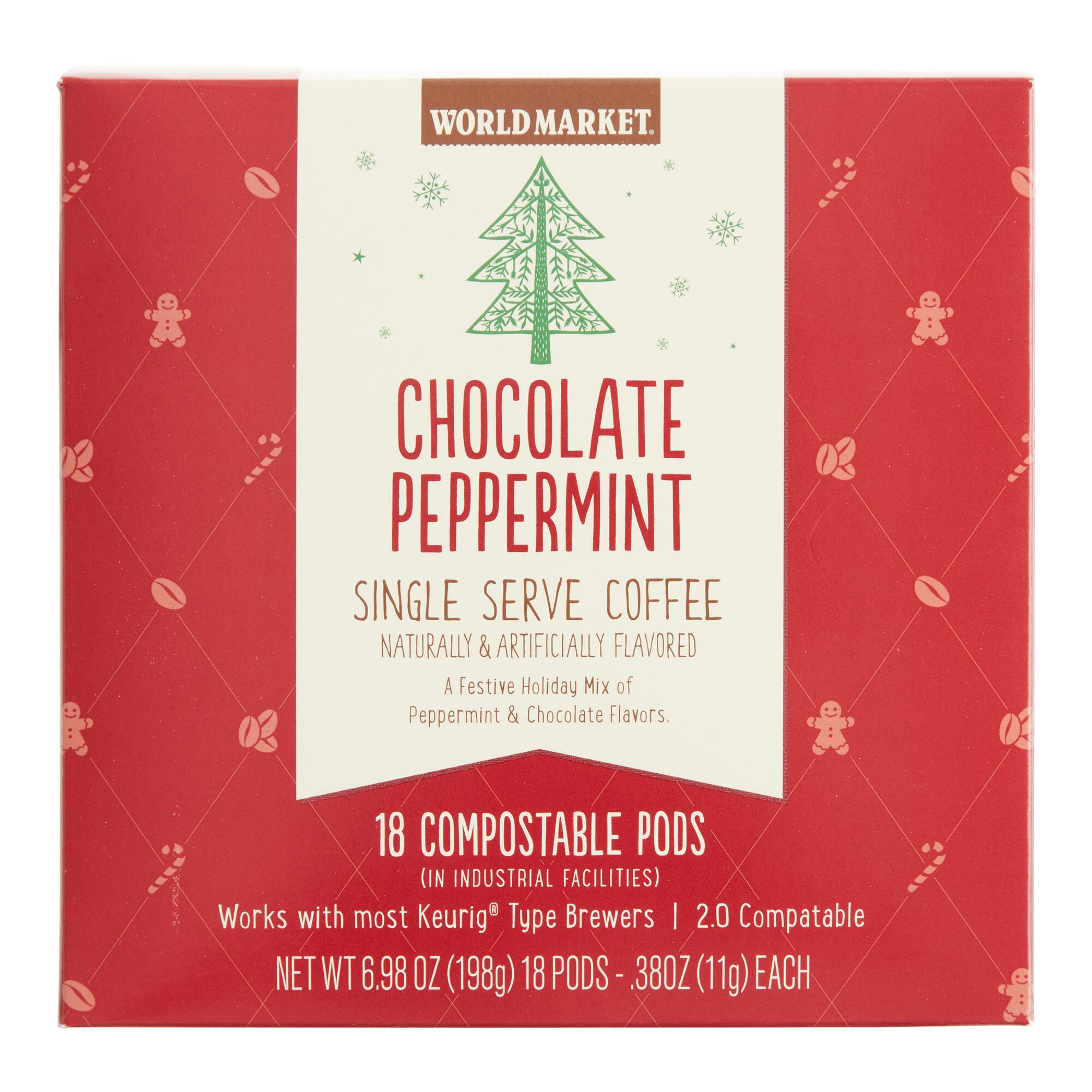 World Market Chocolate Peppermint Coffee Pods 18 Count by World Market