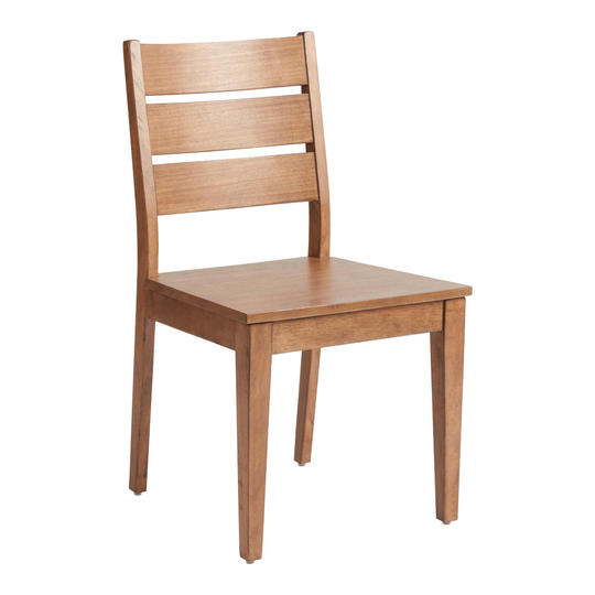 Vintage Acorn Ladder Back Caspian Dining Chair Set of 2: Brown - Wood by World Market
