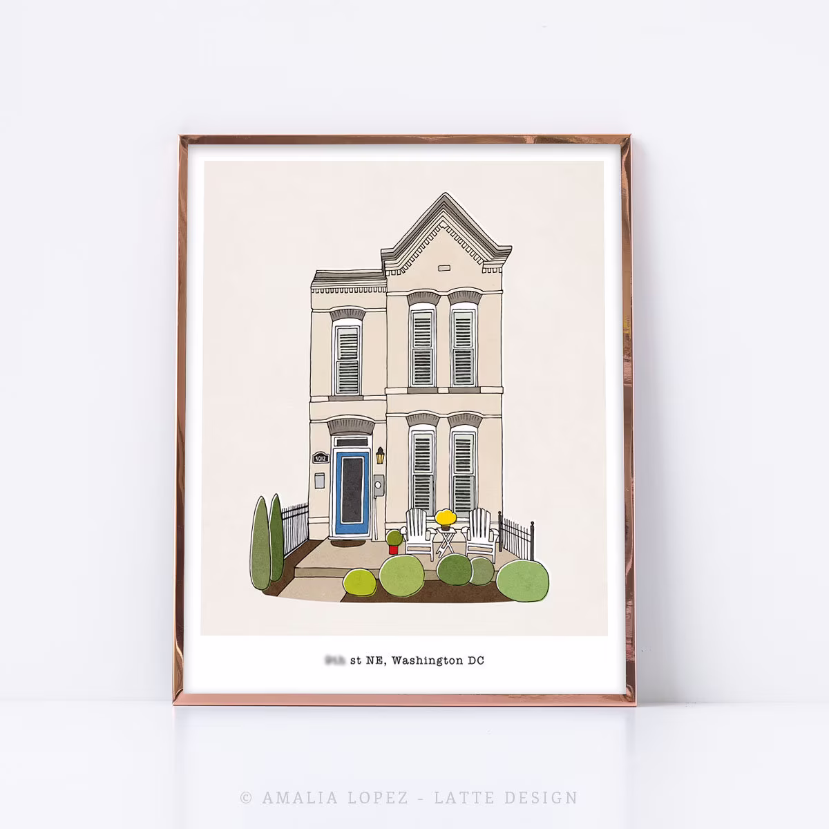 Hand-Drawn Custom House Portrait, Custom Illustration, Housewarming Gift, New Home Hand-Drawn Portrait