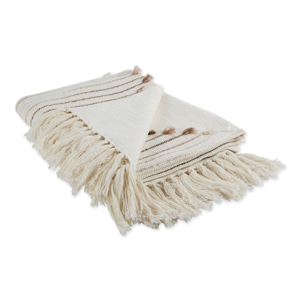 DII Stone 50-in x 60-in Blend Throw Cotton in Brown | CAMZ11404