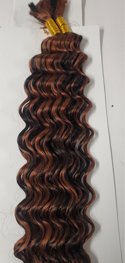 Human Hair Blended New Deep Bulk Tangle-Free; Curly; For Braiding; Women; Janet
