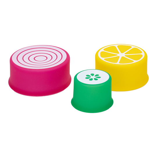 3 Pack Joie Fresh Stretch Silicone Produce Covers Set of 2: Multi by World Market