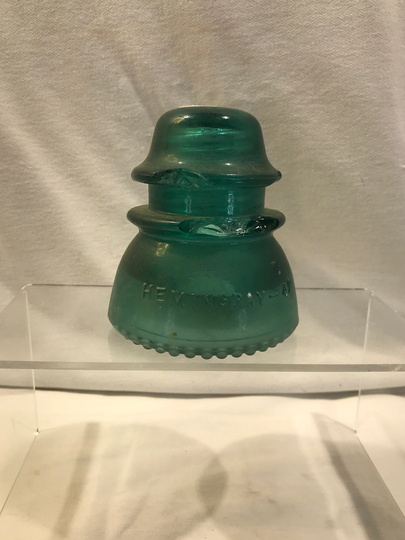 Hemingray 42, Cd154, Vintage Glass Insulator Green