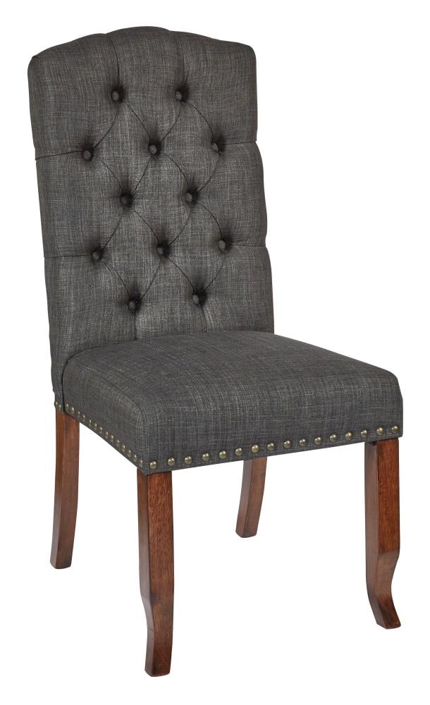 OSP Home Furnishings Contemporary/Modern Polyester/Polyester Blend Dining Side Chair (Wood Frame) in Gray | JSA-L36