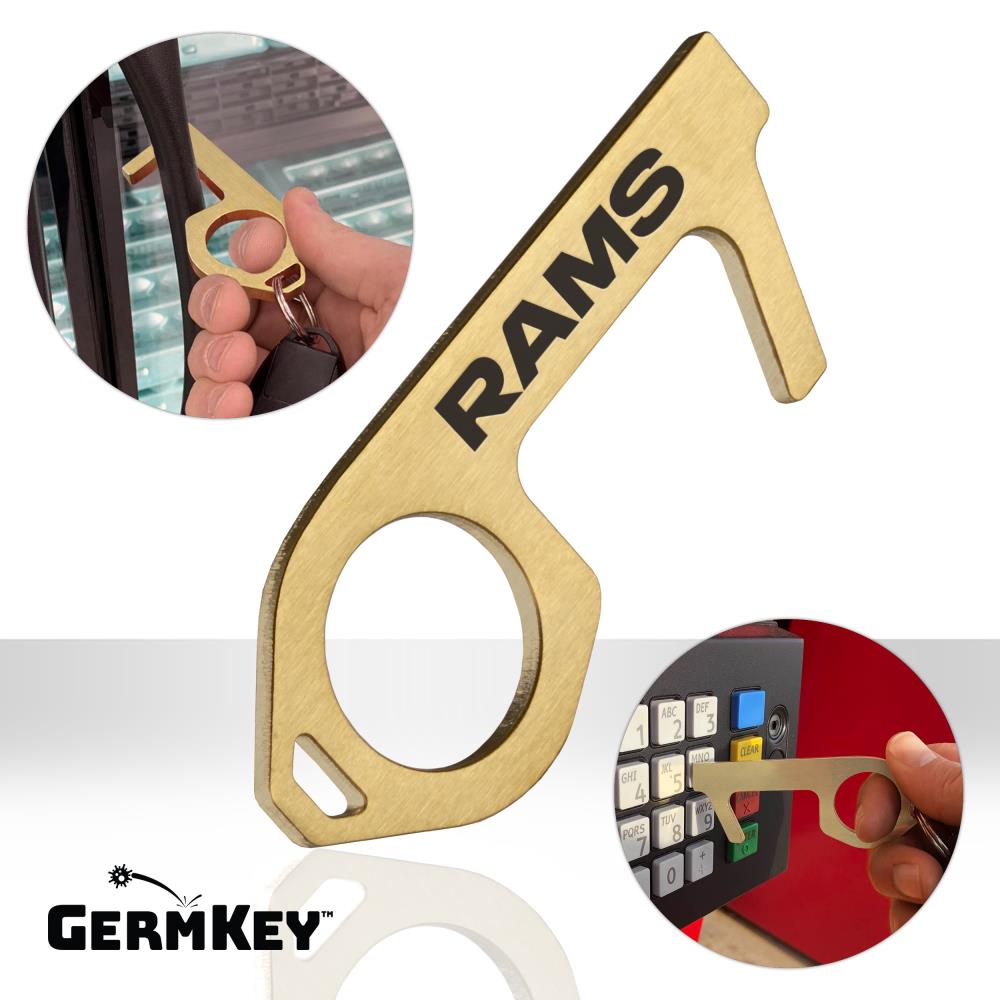 Sportula Los Angeles Rams Brass Keychain in Yellow | 0958703