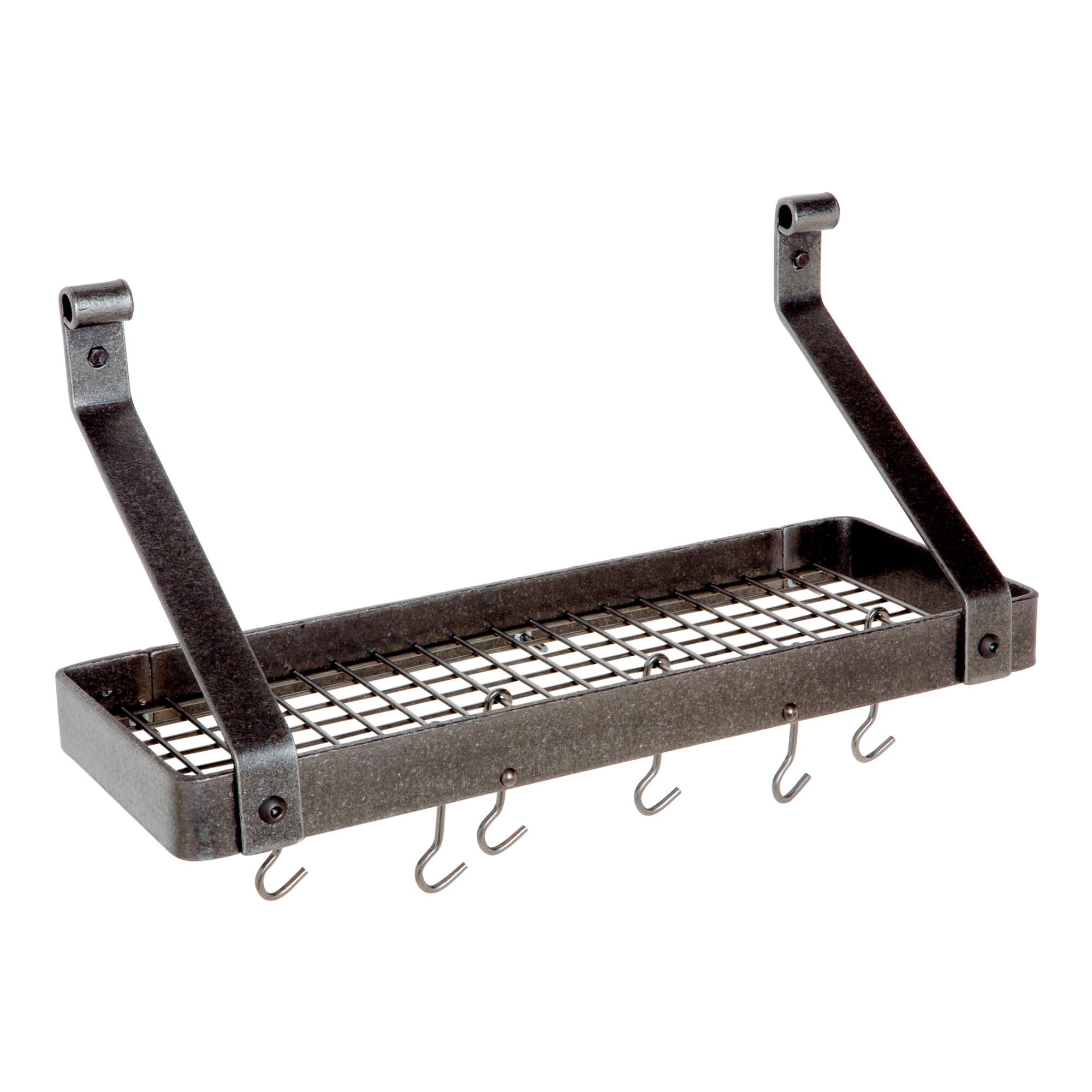 Enclume 36" Hammered Steel Bookshelf Pot Rack by World Market