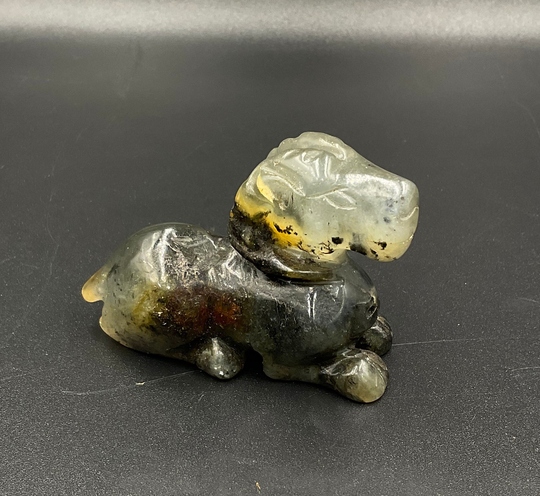 Unique Authentic Piece Very Beautiful Handcrafted Ram Agate Stone Figurine