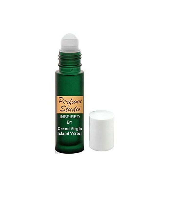 Custom Blend Perfume Oil. Similar Accords & Base Notes To Creed Virgin Island Water. Frosted Green Glass Roller Bottle 10Ml
