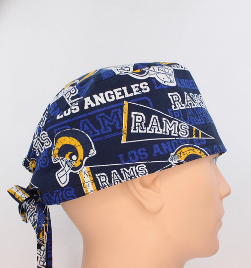 Men's Rams Scrub Cap, Medical Doctor Tie Nurse Bonnet, Surgical Cap