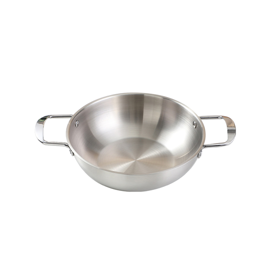 Noodle Pan Convenient Double Handle Design Stainless Steel Frosted Thick Ramen Pan for Kitchen - silver, s
