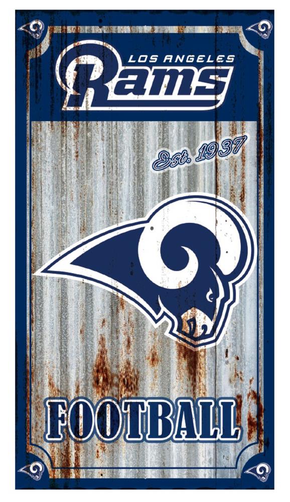 Lowe's Los Angeles Rams Frameless 21.75-in H x 11.88-in W Sports Metal Sign | 6M3828B