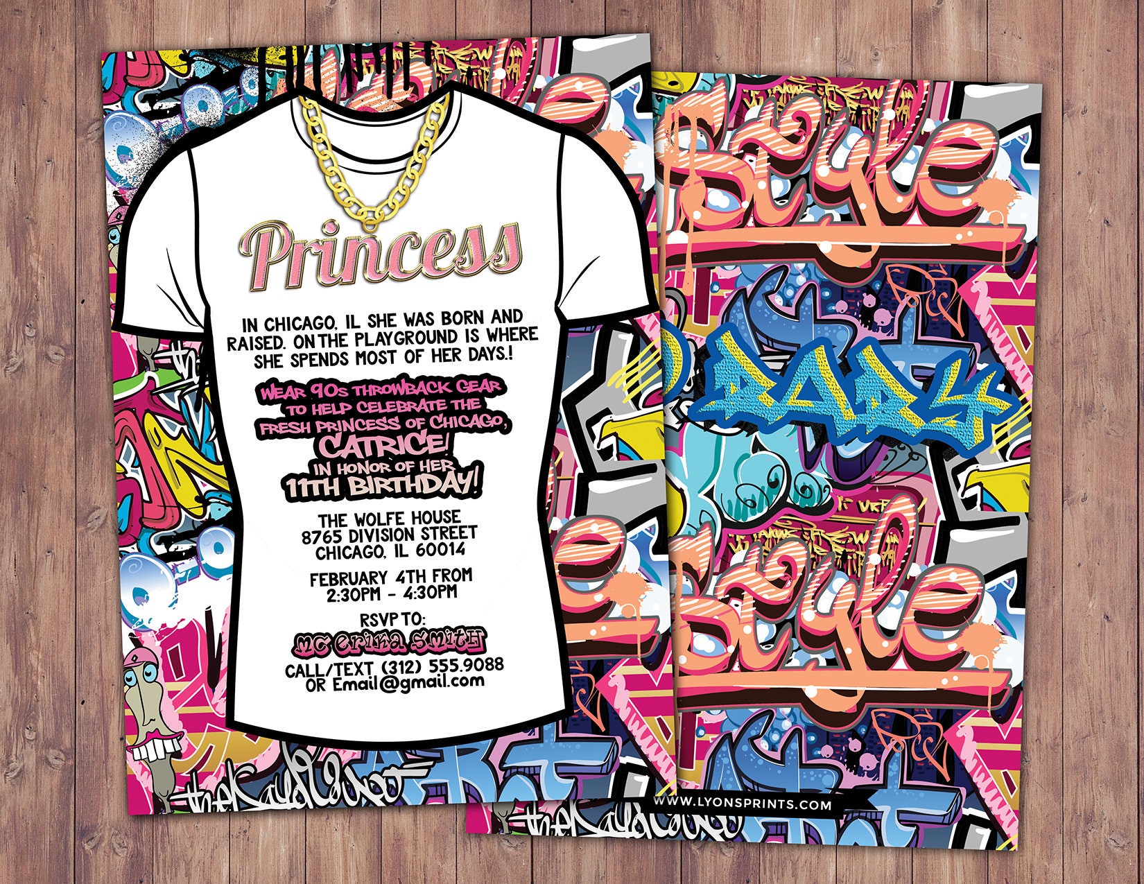 Fresh Prince, Birthday, Baby Shower, Hip Hop, Swagger, 90S, Backstage Pass, Invitation, Graffiti, Birthday, Dj, 90S Party, Hiphop Birthday