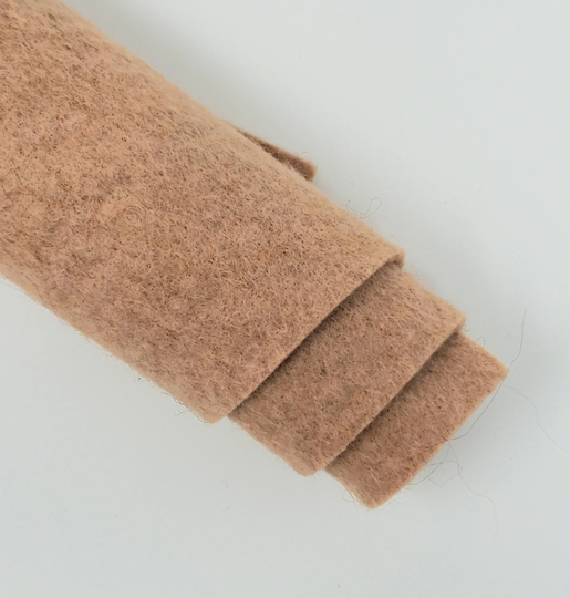 Hand Washed Merino Wool Blend Felt 9"x12" Sheets Camel Brown Color