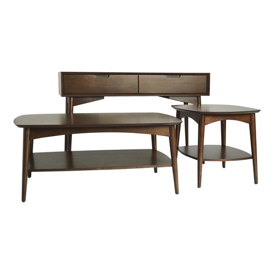 Walnut Brown Wood Brewston Table Collection by World Market