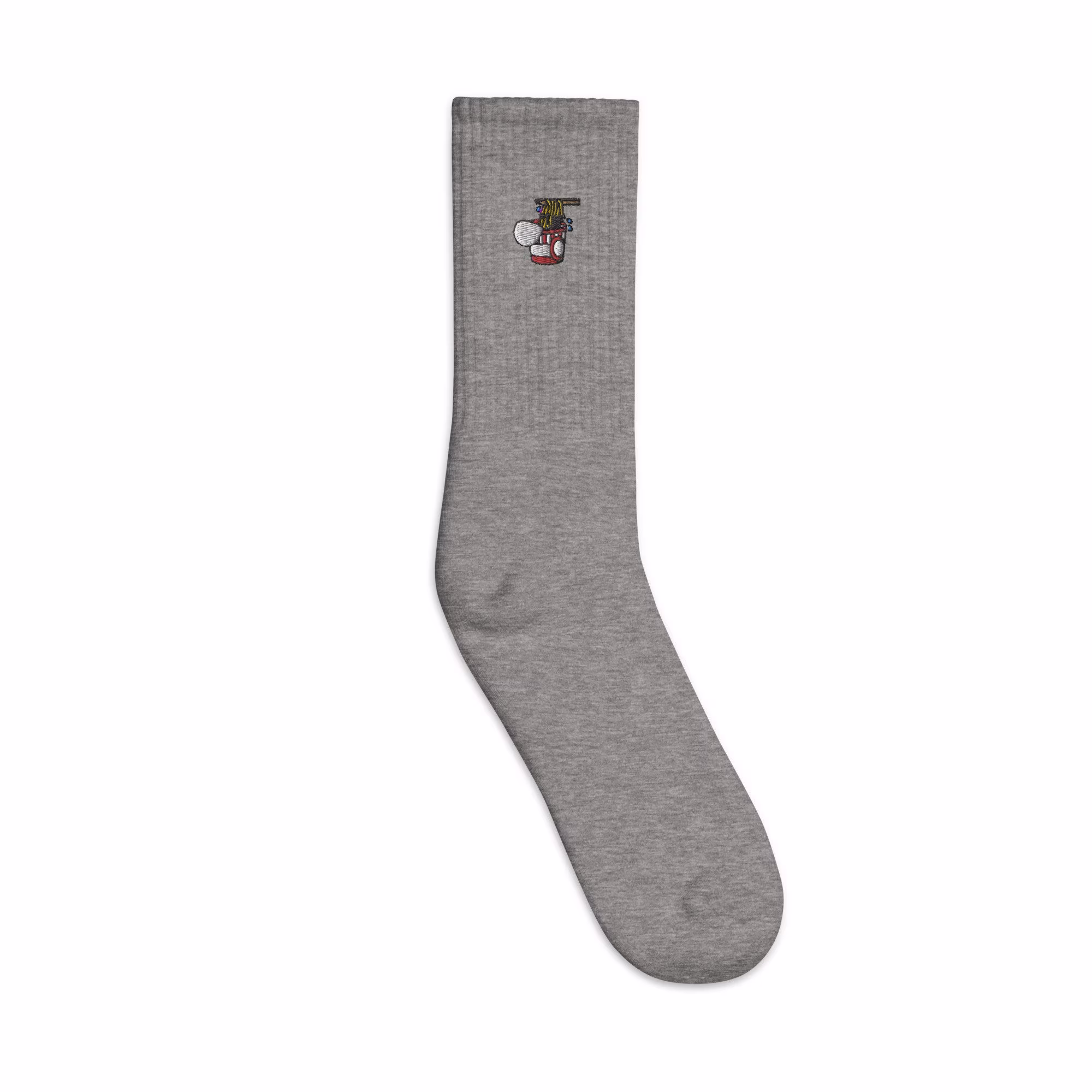 Noodles Embroidered Socks, Premium Long Socks Gift - Multiple Colors
