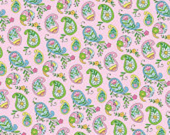Believe Fabric From Blend, Pink Paisley