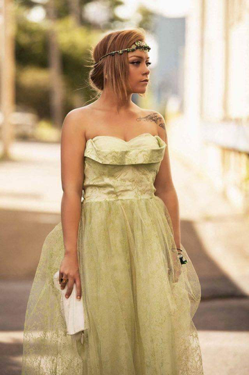 Vintage Green Tulle Formal Dress