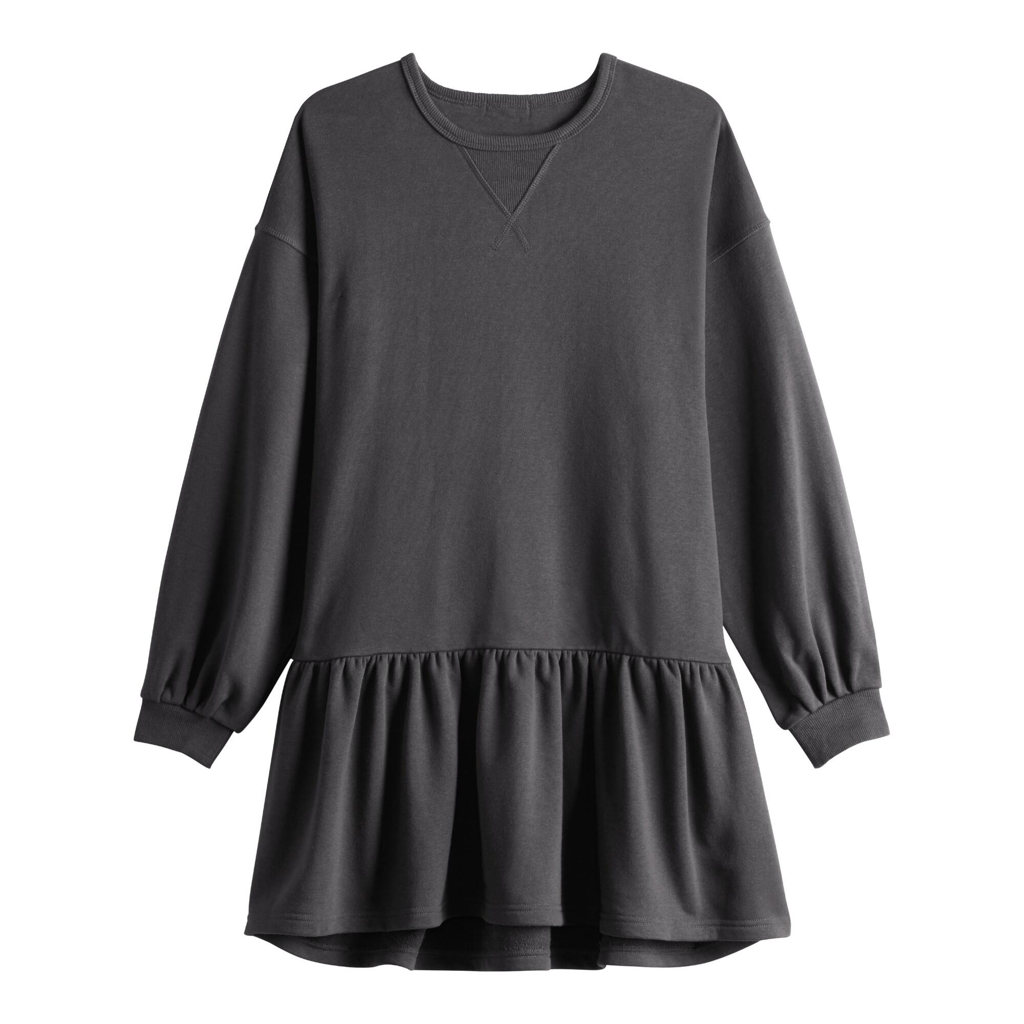 Charcoal Peplum Lounge Sweatshirt Tunic: Gray by World Market