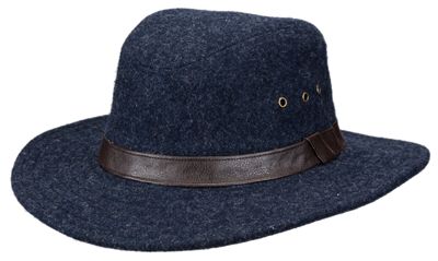 Stellar Wool Blend Safari Hat - Navy Heather - XL