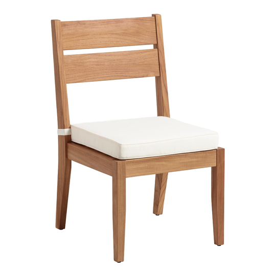 Natural Teak Calero Outdoor Patio Dining Chairs Set Of 2: Brown - Wood by World Market