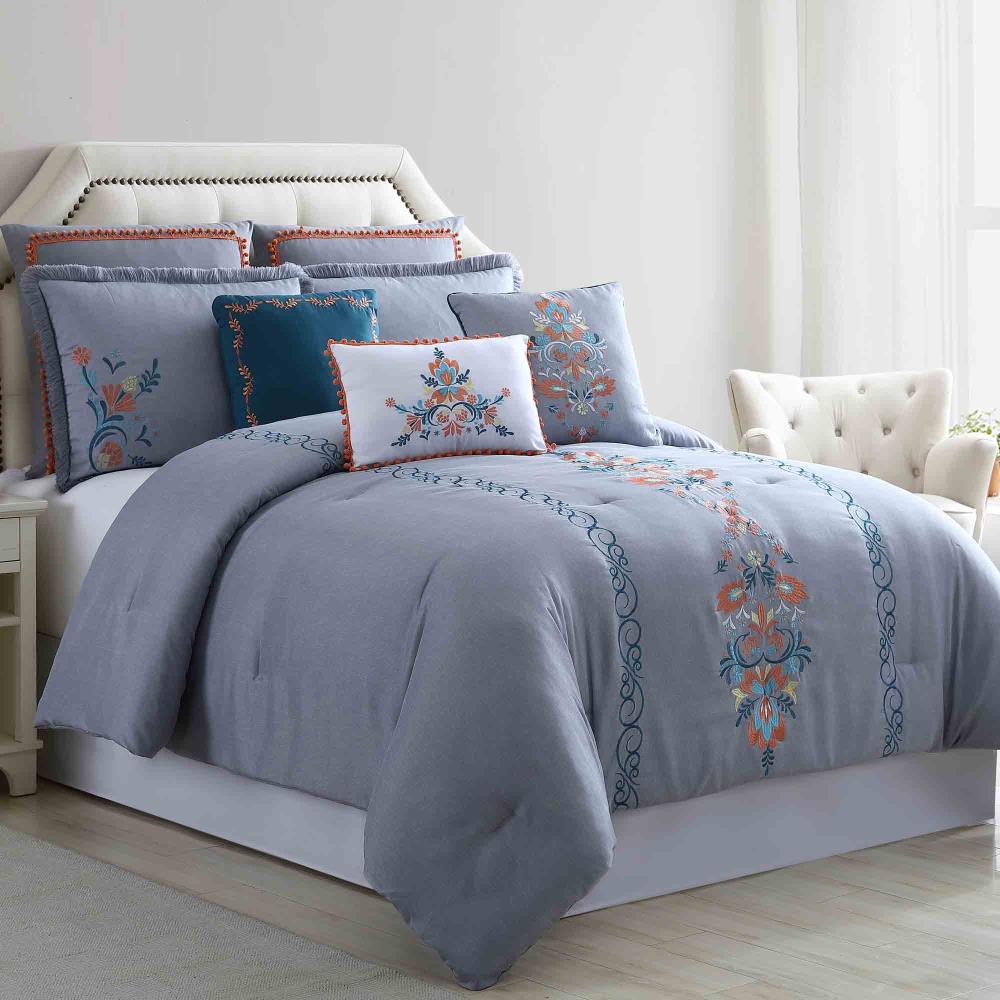 Amrapur Overseas Frida comforter set Multi Multi Reversible King Comforter (Blend with Polyester Fill) | 38EBJQCF-FRD-KG