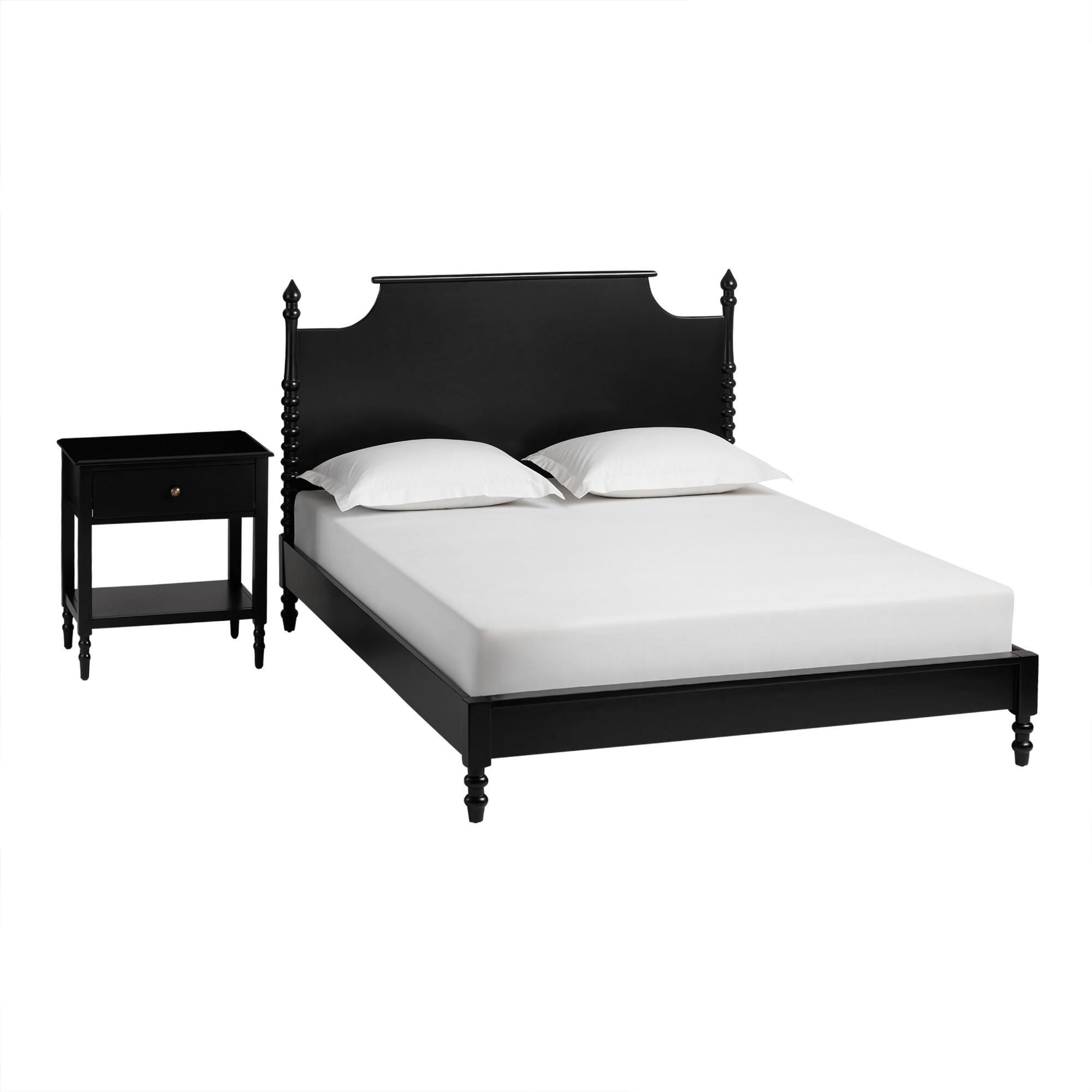 Black Wood Cottage Bedroom Furniture Collection by World Market