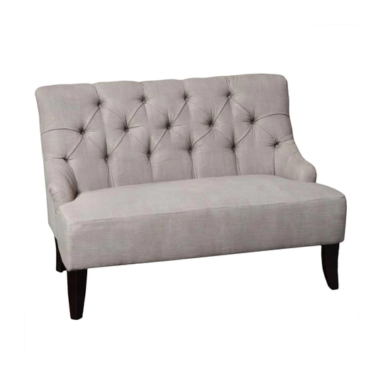 Best Selling Home Decor Nicole Midcentury Gray and Dark Brown Polyester/Blend Settee | 295263