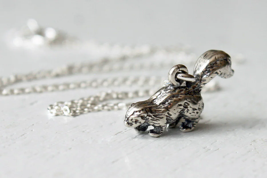sterling Silver Skunk Necklace