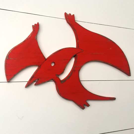 Dinosaur Room Decor For Boys, Flying Dino, Wood Wall Art, Winged Lizard, Pterodactyl Three Size Options