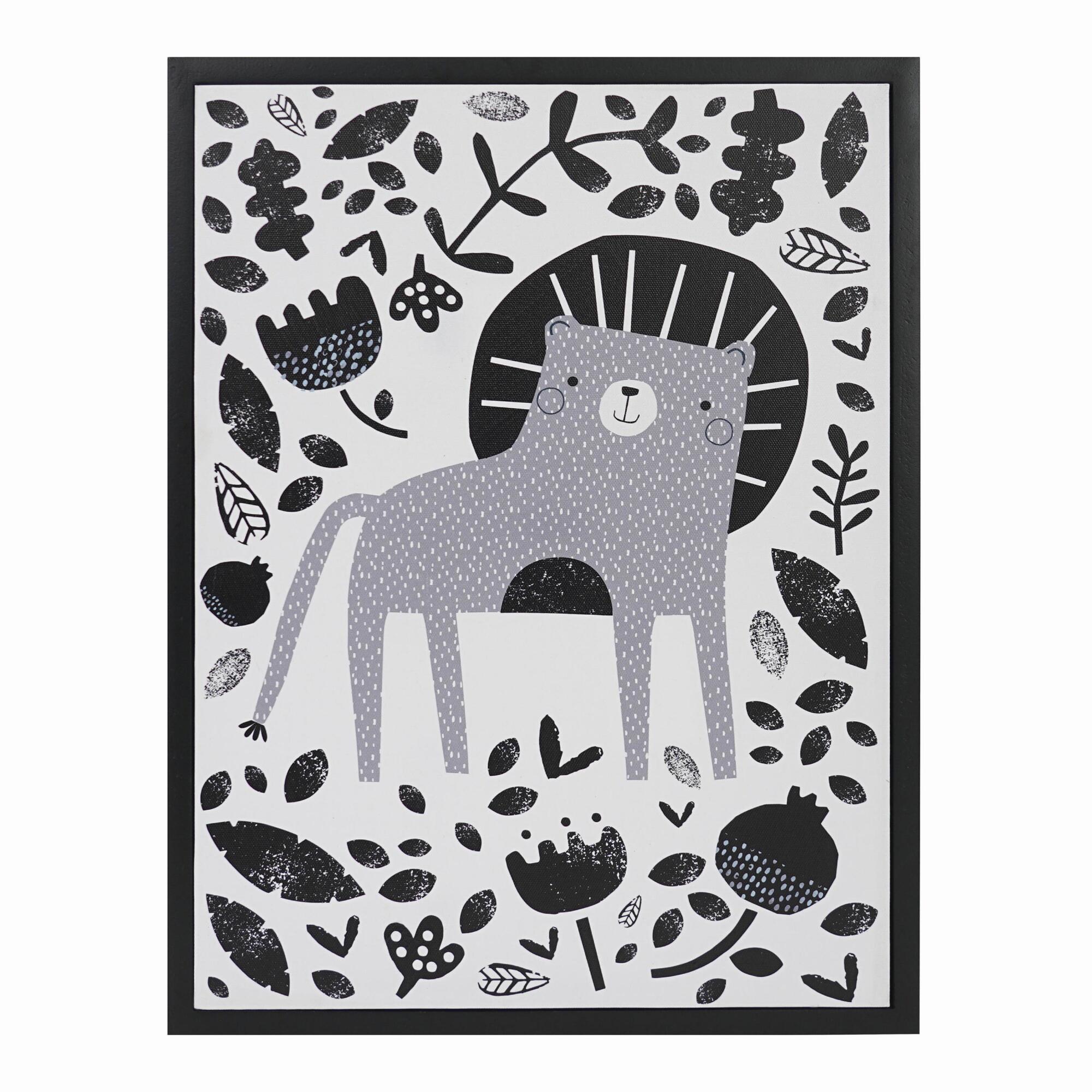Lion Garden By Genine Delahaye Framed Canvas Wall Art: Multi by World Market