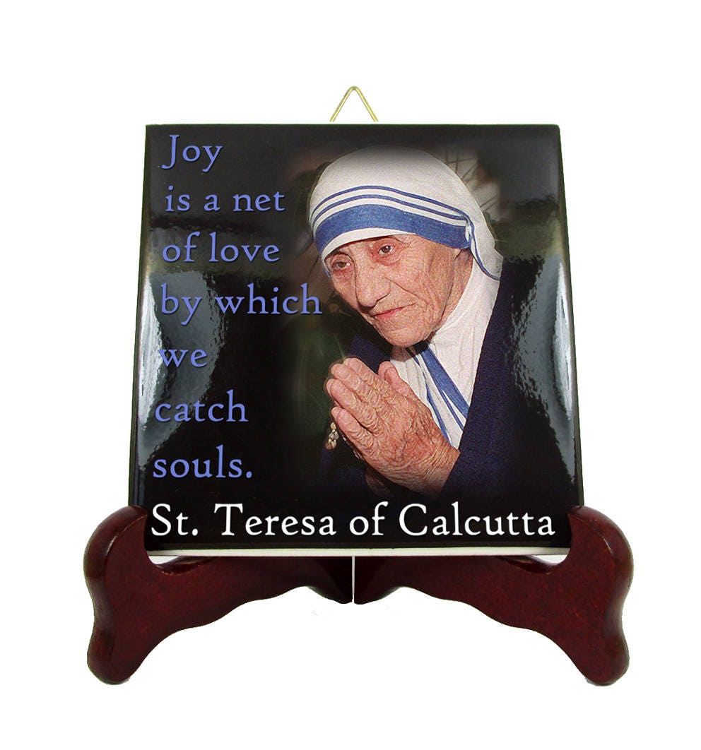 st Teresa Of Calcutta - Catholic Gifts Saints Quotes Mother Ceramic Tile Catholic Quotes